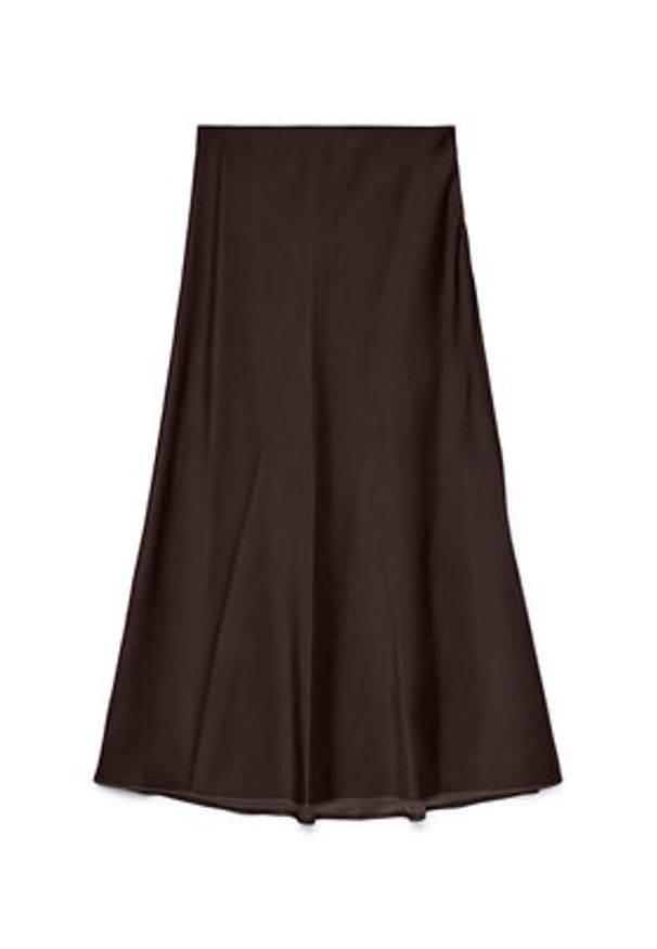 Vero Moda Spódnica midi Elena 10337459 Brązowy Regular Fit. Kolor: brązowy. Materiał: syntetyk