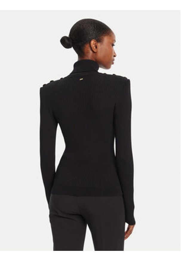 Gaudi Golf 521FD53037 Czarny Regular Fit. Typ kołnierza: golf. Kolor: czarny. Materiał: wiskoza