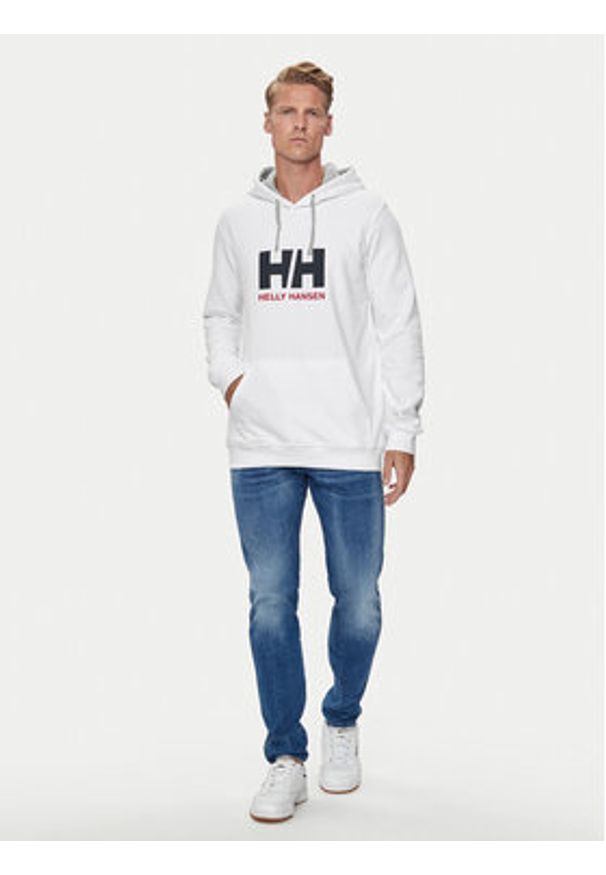 Helly Hansen Bluza Hh Logo 33977 Biały Regular Fit. Kolor: biały. Materiał: bawełna