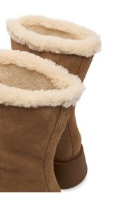 Coach Botki Leah Platform CCH85 Brązowy. Kolor: brązowy. Materiał: skóra, zamsz. Obcas: na platformie #4