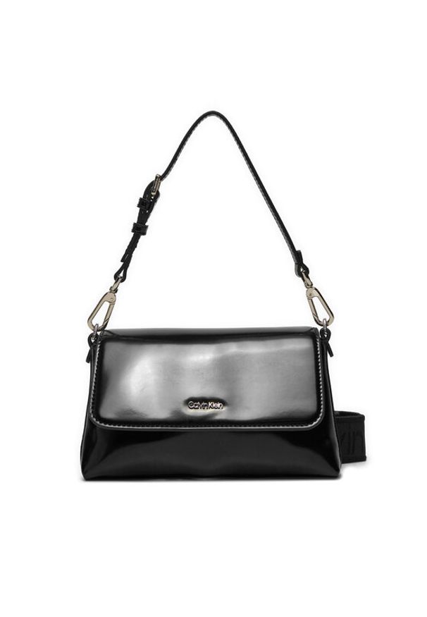 Calvin Klein Torebka Ck Must Dbl Strap Mini Bag_Shiny K60K612772 Czarny. Kolor: czarny. Materiał: skórzane