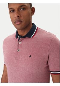 Jack & Jones Polo Paulos 12136668 Czerwony Slim Fit. Typ kołnierza: polo. Kolor: czerwony. Materiał: bawełna #2