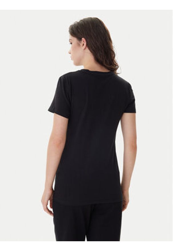 DKNY Sport T-Shirt DP5T9923 Czarny Regular Fit. Kolor: czarny. Materiał: bawełna. Styl: sportowy