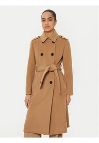 MAX&Co. Płaszcz wełniany 2516011031200 Brązowy Regular Fit. Kolor: brązowy. Materiał: wełna #1