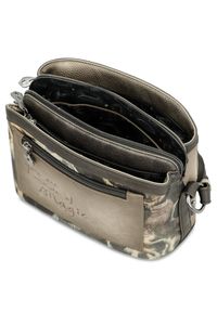 Torebka damska Anekke, mała bogato zdobiona we wzory zapinana na zamek z regulowanym paskiem, szara, 41703-258. Kolor: szary. Wzór: aplikacja. Dodatki: z breloczkiem. Materiał: zdobione. Styl: boho. Rodzaj torebki: na ramię #6