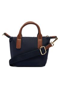 TOMMY HILFIGER - Tommy Hilfiger Torebka Popette Micro Tote Corp AW0AW18552 Granatowy. Kolor: niebieski #4
