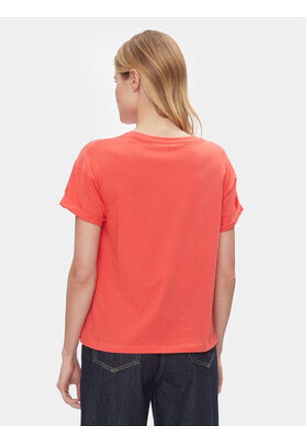 Pepe Jeans T-Shirt Helga PL505761 Czerwony Regular Fit. Kolor: czerwony. Materiał: bawełna
