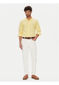 Polo Ralph Lauren Koszula 710795462004 Żółty Custom Fit. Typ kołnierza: polo. Kolor: żółty. Materiał: bawełna #3