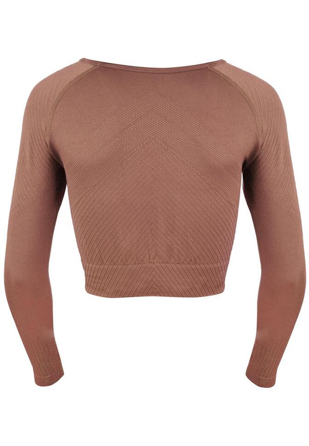 BESHAPED - Longsleeve fitness damski Beshaped Femme Force bezszwowy. Kolor: różowy. Materiał: nylon. Sport: fitness