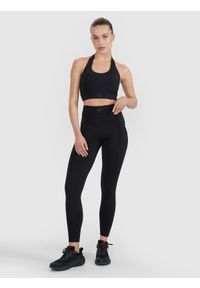 4f - 4F Legginsy treningowe szybkoschnące 4F x Anna Lewandowska - czarne M. Stan: podwyższony. Kolor: czarny. Materiał: włókno, tkanina, elastan, dzianina, materiał, syntetyk. Wzór: gładki, ze splotem. Sport: fitness