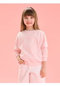 Sinsay - Bluza z naszywanym sercem - różowy. Kolor: różowy