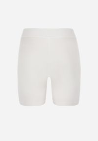 Renee - Białe Gładkie Szorty Biker Shorts z Bawełny Retusea. Okazja: na co dzień, na spacer. Kolor: biały. Materiał: bawełna. Długość: krótkie. Wzór: gładki. Styl: sportowy, casual #4