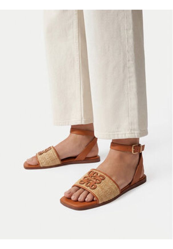 Nine West Sandały CEO-CWBFS181-03 Brązowy. Kolor: brązowy. Materiał: materiał