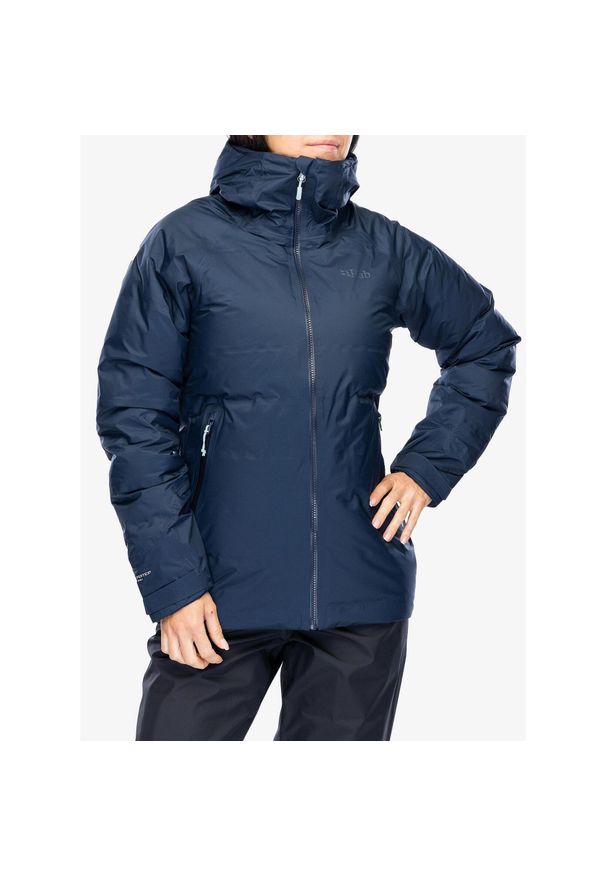 Kurtka puchowa damska Rab Valiance Jacket. Kolor: niebieski. Materiał: puch