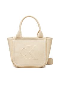 Torebka Calvin Klein Jeans. Kolor: beżowy