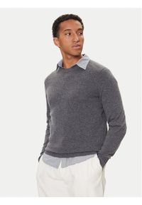 Marc O'Polo Sweter M29 5144 60504 Szary Regular Fit. Typ kołnierza: polo. Kolor: szary. Materiał: bawełna