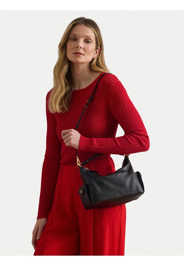 Lauren Ralph Lauren - LAUREN RALPH LAUREN Torebka 431P06064002 Czarny. Kolor: czarny. Materiał: skórzane