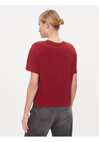 Tommy Jeans T-Shirt Badge DW0DW15640 Czerwony Classic Fit. Kolor: czerwony. Materiał: syntetyk #4