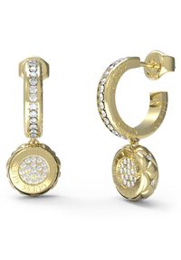 Guess Kolczyki JUBE0459 6JW Złoty. Materiał: metalowe. Kolor: złoty