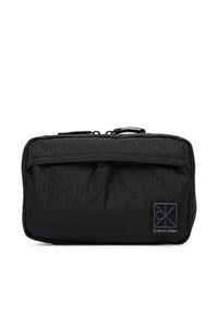 Calvin Klein Kosmetyczka Emblem Aop Washbag LV04D1208G Czarny. Kolor: czarny. Materiał: materiał #1