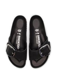 Birkenstock Klapki Madrid Big Buckle 1006523 Czarny. Kolor: czarny. Materiał: nubuk, skóra #4