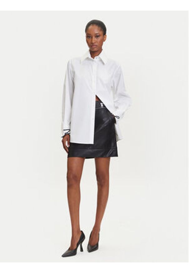 Karl Lagerfeld - KARL LAGERFELD Koszula A3W11023 Biały Regular Fit. Typ kołnierza: dekolt w karo. Kolor: biały. Materiał: bawełna