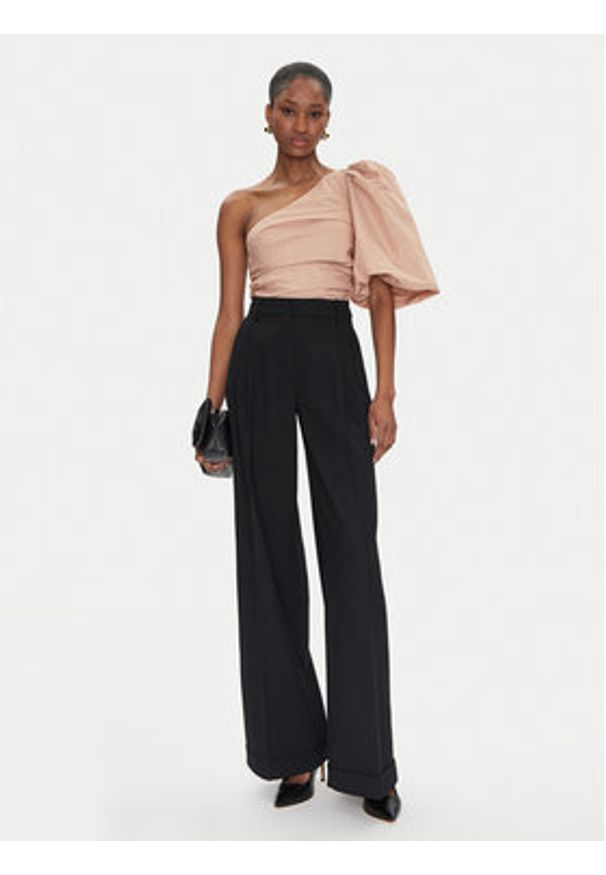 Pinko - PINKO Bluzka Magnanina 104826 Y3LE Beżowy Regular Fit. Kolor: beżowy. Materiał: syntetyk