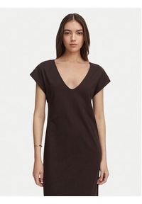 only - ONLY Sukienka codzienna Onlmara 15357675 Brązowy ciemny Regular Fit. Okazja: na co dzień. Kolor: brązowy. Materiał: bawełna. Typ sukienki: proste. Styl: casual #3