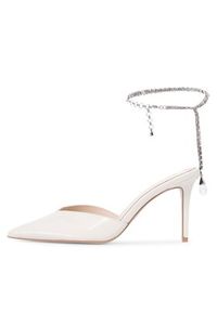 Eva Minge Szpilki Florencia-323-101-2 Biały. Kolor: biały. Materiał: lakier, skóra. Obcas: na szpilce #5