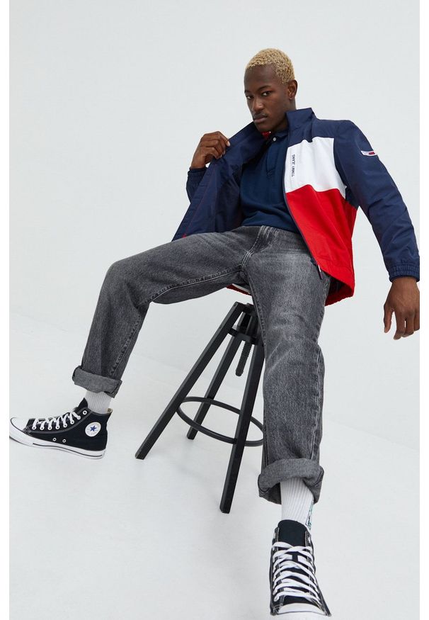 Superdry bluza bawełniana męska kolor granatowy gładka. Kolor: niebieski. Materiał: bawełna. Długość: krótkie. Wzór: gładki