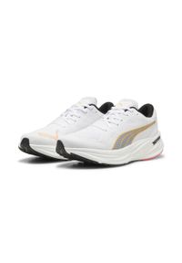Puma - Męskie buty do biegania Magnify NITRO™ 2 PUMA. Zapięcie: sznurówki. Kolor: żółty, biały, pomarańczowy, wielokolorowy. Materiał: materiał, syntetyk, tkanina. Szerokość cholewki: normalna