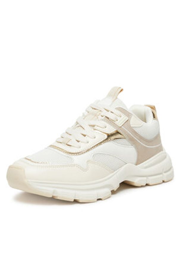 DeeZee Sneakersy AM24257 Beżowy. Kolor: beżowy. Materiał: zamsz, skóra