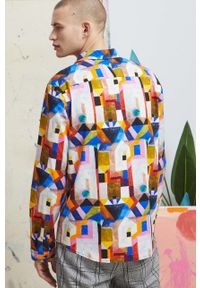 medicine - Medicine koszula męska kolor multicolor regular z kołnierzykiem klasycznym. Typ kołnierza: kołnierzyk klasyczny. Materiał: tkanina. Długość rękawa: długi rękaw. Długość: długie. Styl: klasyczny #4