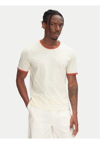 Jack & Jones - Jack&Jones T-Shirt Ringer 12277262 Écru Regular Fit. Materiał: bawełna