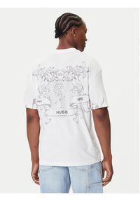 Hugo - HUGO T-Shirt Duarms 50542817 Biały Oversize. Kolor: biały. Materiał: bawełna
