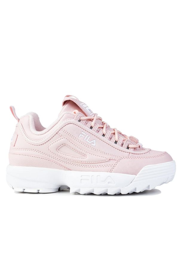 Buty damskie sneakersy Fila DISRUPTOR WMN. Kolor: biały, wielokolorowy, różowy. Materiał: materiał, syntetyk. Szerokość cholewki: normalna. Sport: turystyka piesza