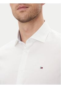 TOMMY HILFIGER - Tommy Hilfiger Koszula MW0MW39279 Biały Slim Fit. Kolor: biały. Materiał: bawełna