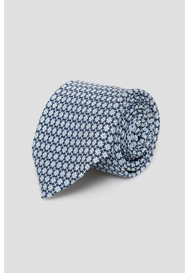 BOSS - Boss - Krawat. Kolor: niebieski. Materiał: materiał