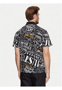 Just Cavalli Polo 75OAG6R0 Czarny Regular Fit. Typ kołnierza: polo. Kolor: czarny. Materiał: bawełna #4