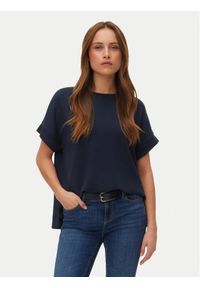 Vero Moda Bluzka Hali 10339414 Granatowy Regular Fit. Kolor: niebieski. Materiał: wiskoza #1