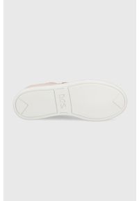 MICHAEL Michael Kors buty KEATING LACE UP kolor różowy. Nosek buta: okrągły. Zapięcie: sznurówki. Kolor: różowy. Materiał: guma. Obcas: na obcasie. Wysokość obcasa: niski