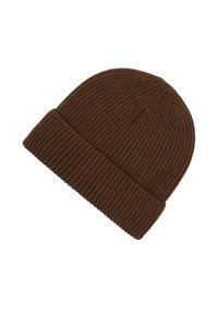 Czapka New Balance LAH53008ROK – brązowa. Kolor: brązowy. Materiał: akryl. Sezon: zima #4