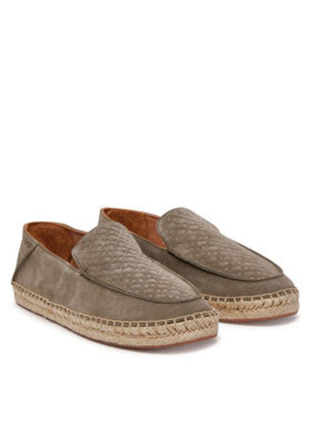 BOSS Espadryle Madeira Slon 50541781 Khaki. Kolor: brązowy. Materiał: zamsz, skóra