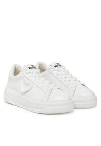 Love Moschino - LOVE MOSCHINO Sneakersy JA15545G0MIA410A Biały. Kolor: biały. Materiał: skóra #6