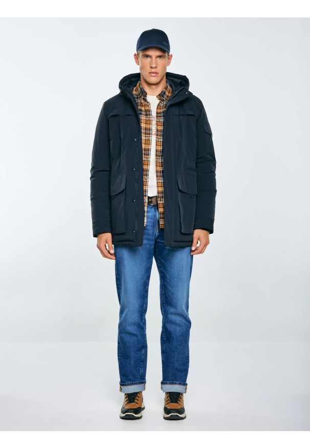 Big-Star - Buty męskie trekkingowe brązowe SS174047 802. Okazja: na co dzień. Nosek buta: okrągły. Kolor: brązowy. Materiał: skóra, syntetyk. Sezon: zima, jesień. Sport: turystyka piesza