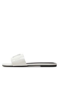 Calvin Klein Jeans Klapki Flat Sandal Slide Mg Met YW0YW01348 Biały. Kolor: biały. Materiał: skóra #5