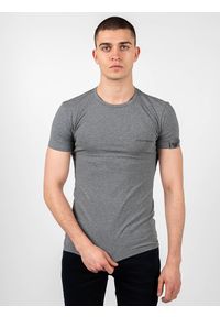 Emporio Armani T-shirt "C-Neck" | 111035 2F517 | Mężczyzna | Szary. Kolor: szary. Materiał: bawełna, elastan. Wzór: nadruk, aplikacja #3