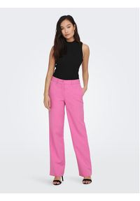 only - ONLY Spodnie materiałowe Lana 15267759 Różowy Straight Fit. Kolor: różowy. Materiał: materiał, syntetyk #5