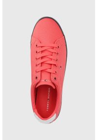 TOMMY HILFIGER - Tommy Hilfiger tenisówki damskie kolor pomarańczowy. Nosek buta: okrągły. Zapięcie: sznurówki. Kolor: pomarańczowy. Materiał: guma #2