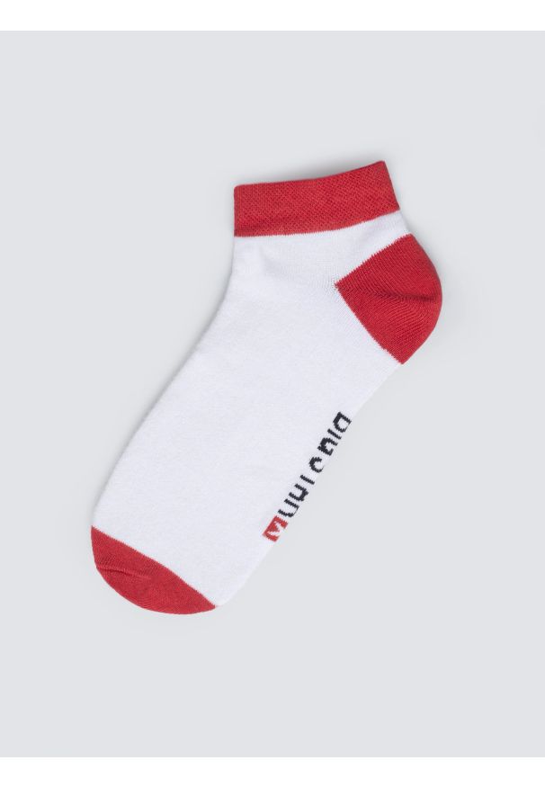 Big-Star - Stopki bawełniane czerwono-białe Filixos 603. Kolor: czerwony. Materiał: bawełna